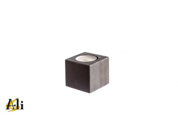 Cubo porta candele cenerino