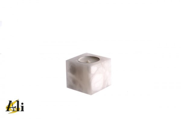 Cubo porta candele bianco