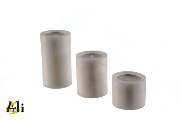 Cilindro porta candele bianco