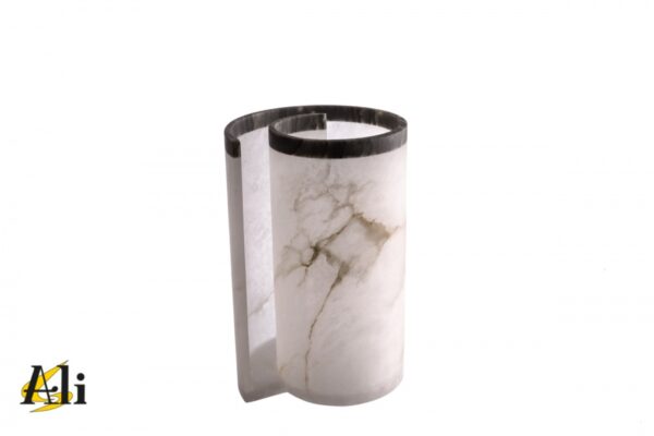 Vaso spirale bianco/cenerino
