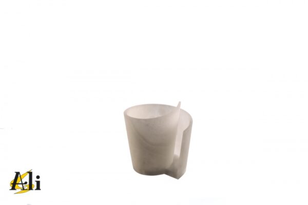 Vaso spirale cono bianco